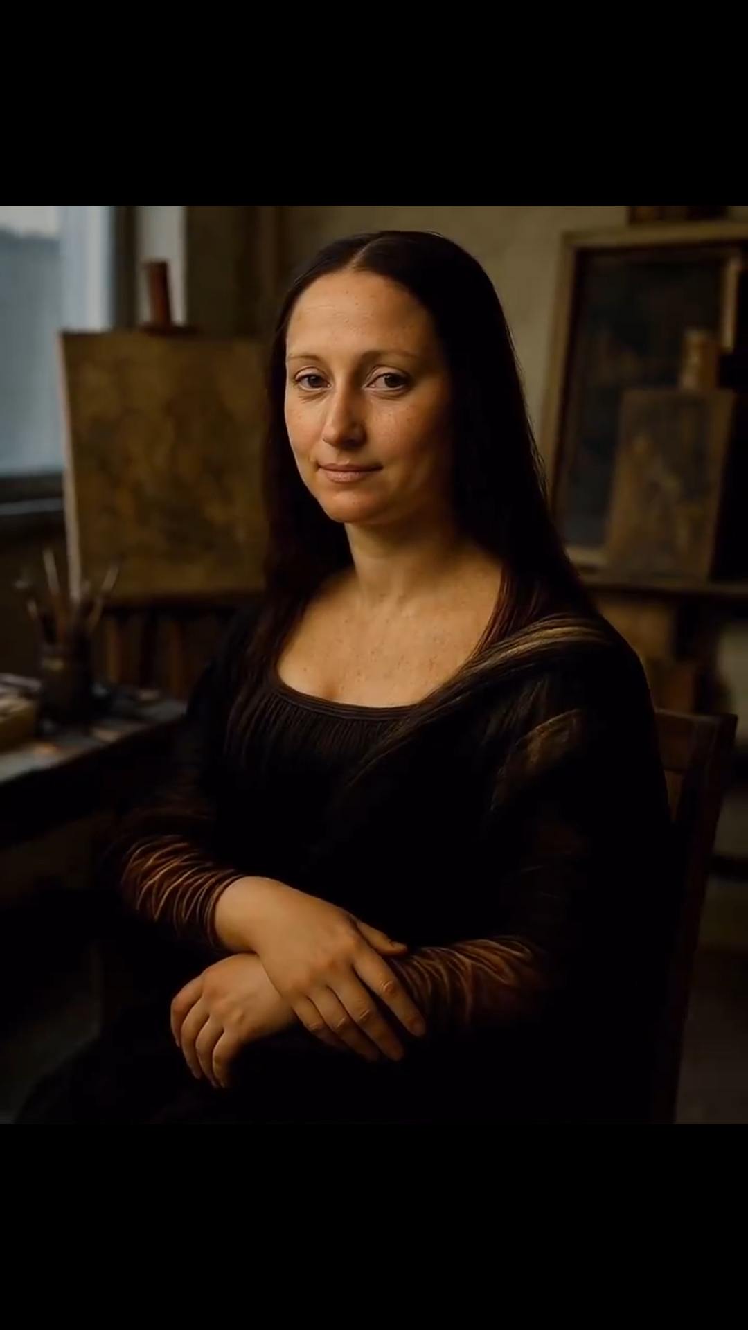 AI Imagines the Moment Mona Lisa Prepared to Be Painted