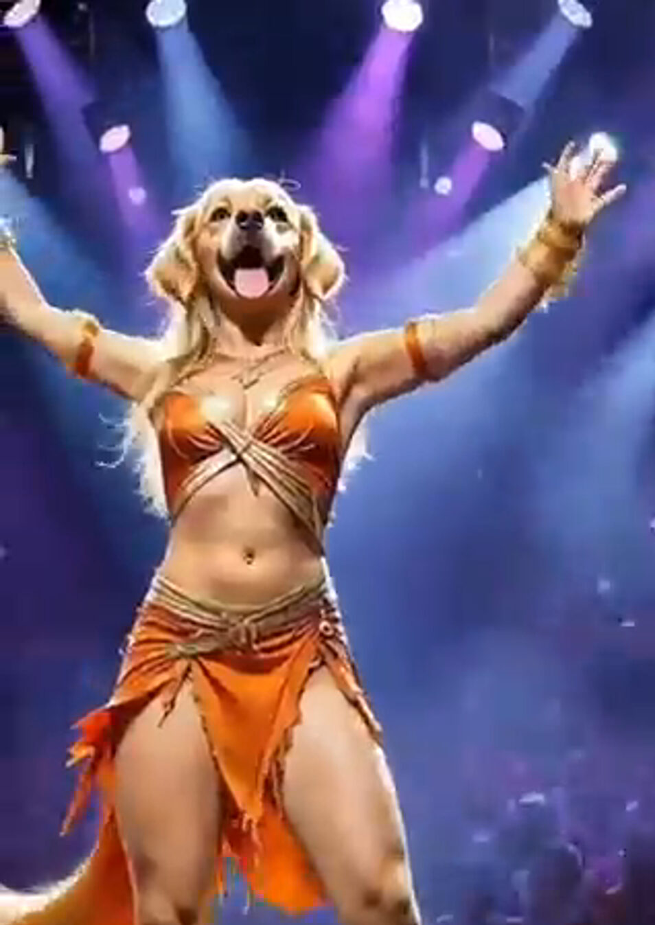 She Transforms Into a Golden Retriever Live on Stage — The Crowd Goes Wild