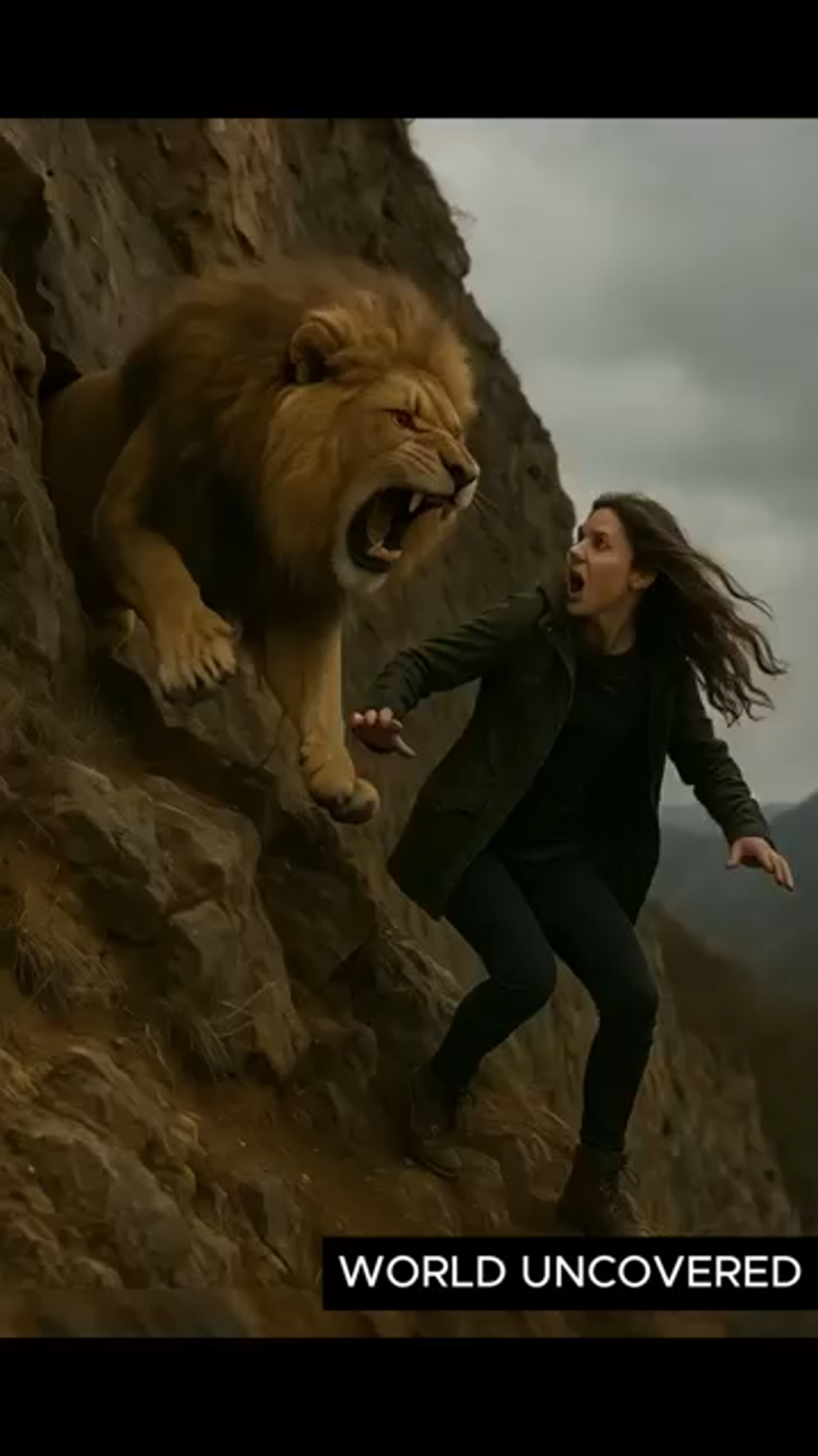 Chased by a Lion: A Heart-Stopping Moment Captured on Camera