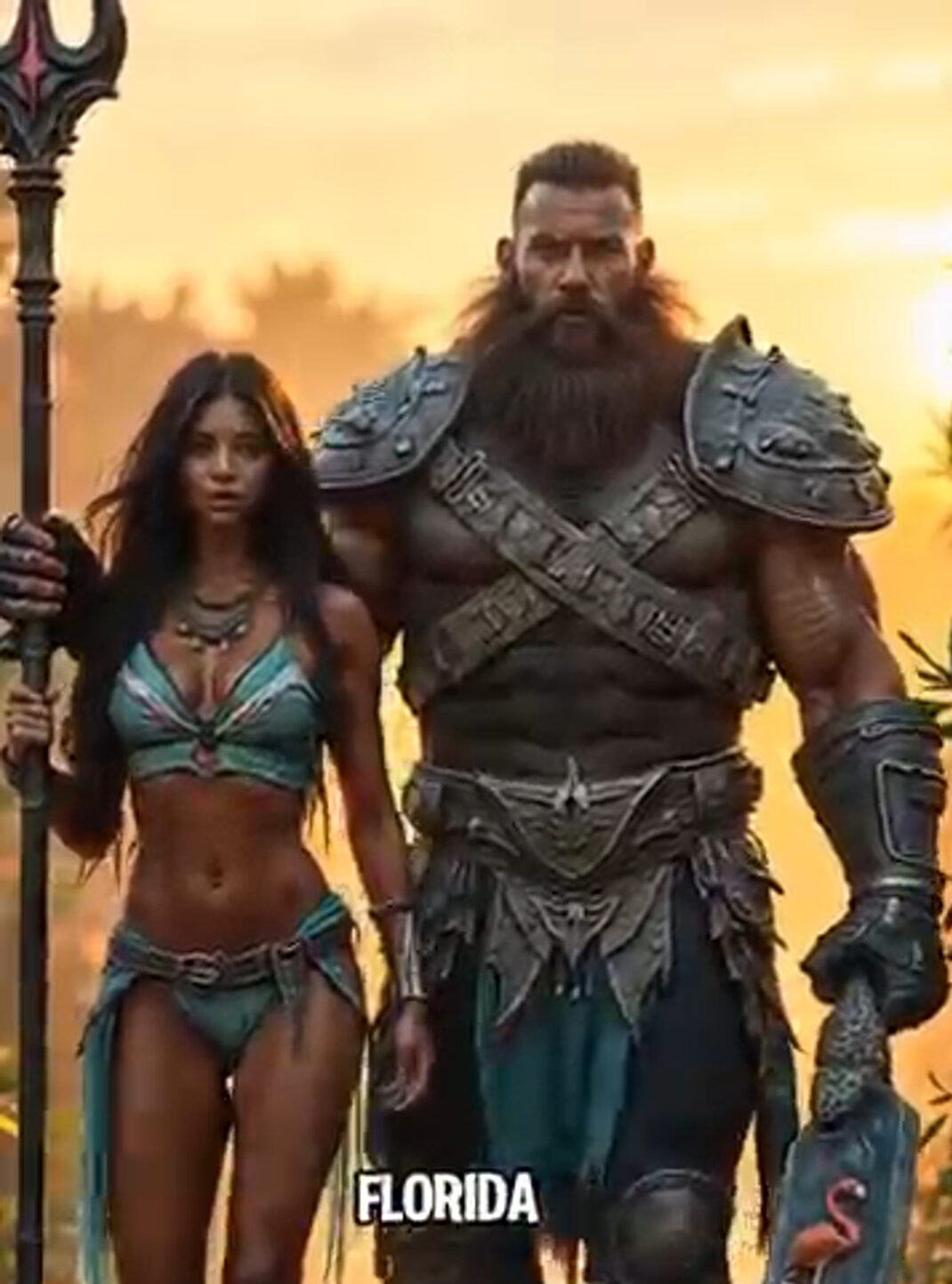 US States Reimagined as Fierce Warrior Couples in a Battle for Supremacy!