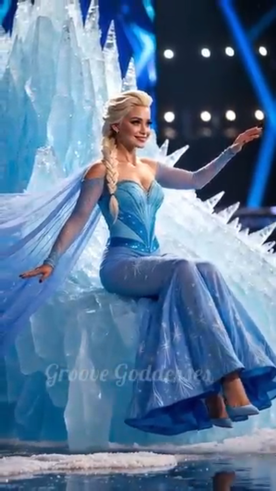 She Magically Creates a Horse Out of Ice — and Rides It Across the Stage