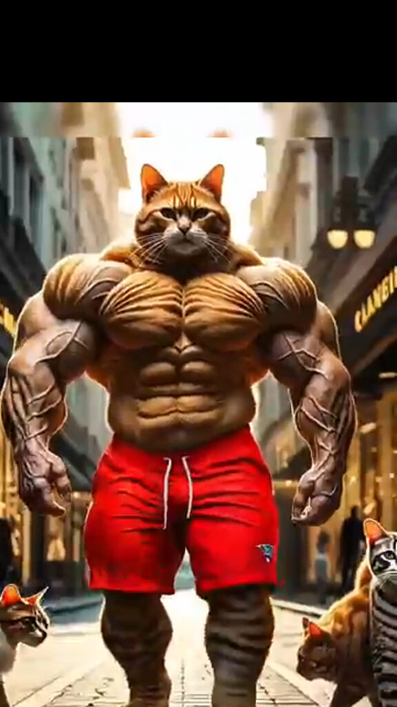 From Flimsy to Fierce: The Cat That Became a Muscle Legend! 💪🐱 – ANIMALS