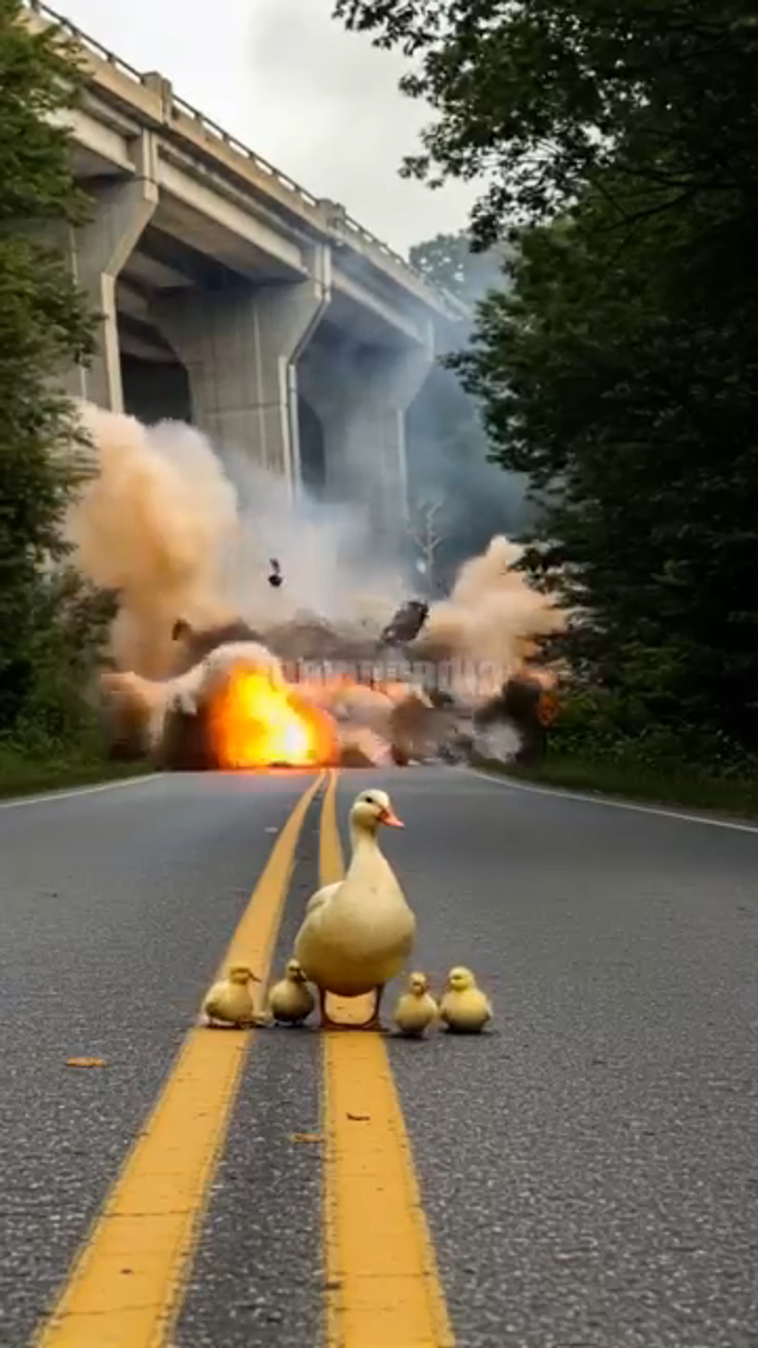 Mother Duck and Her Ducklings Save Truck Driver from Major Disaster! 🦆🚛