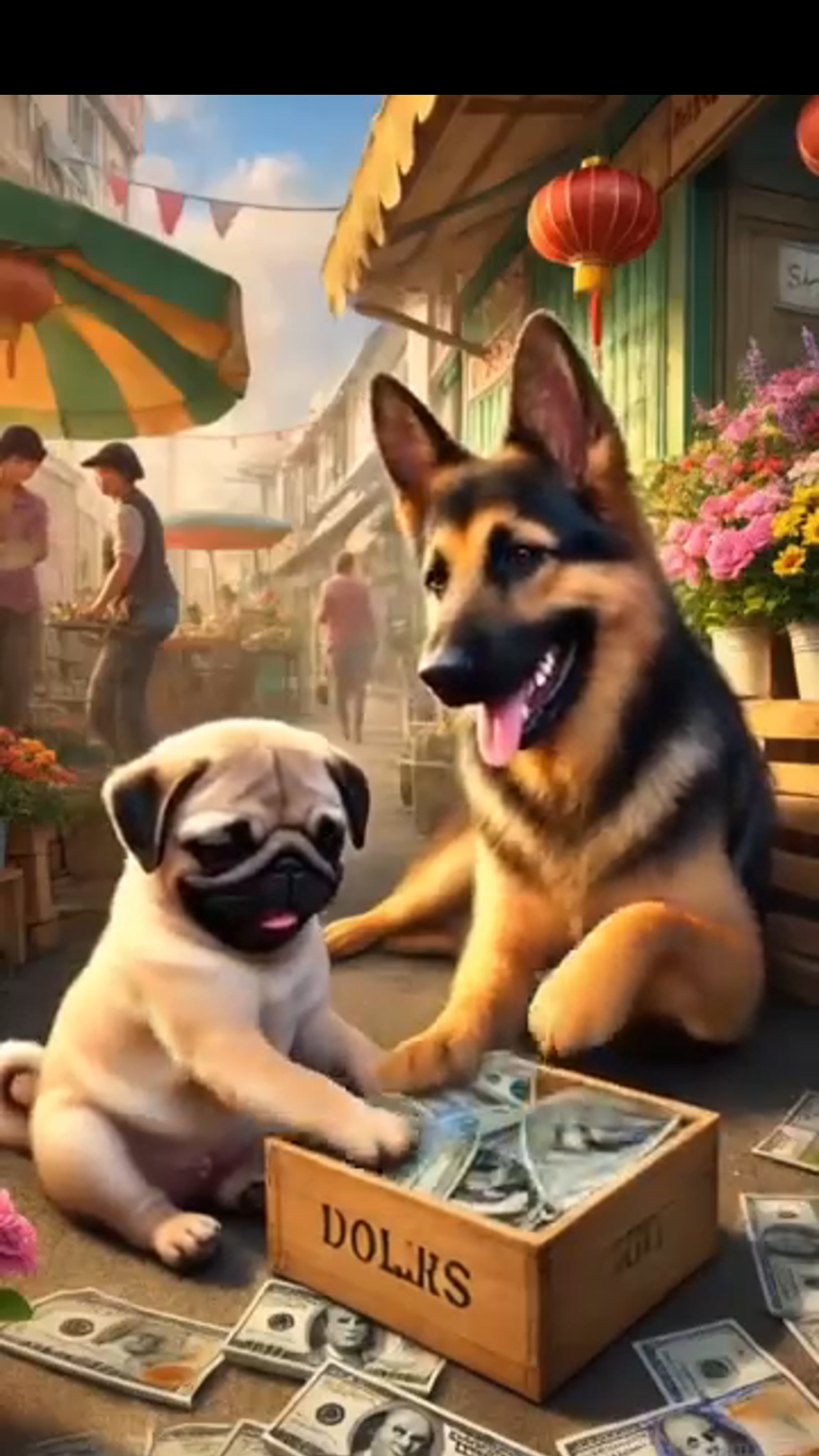 Pug Saves Abandoned Shepherd: A Tale of Courage and Compassion