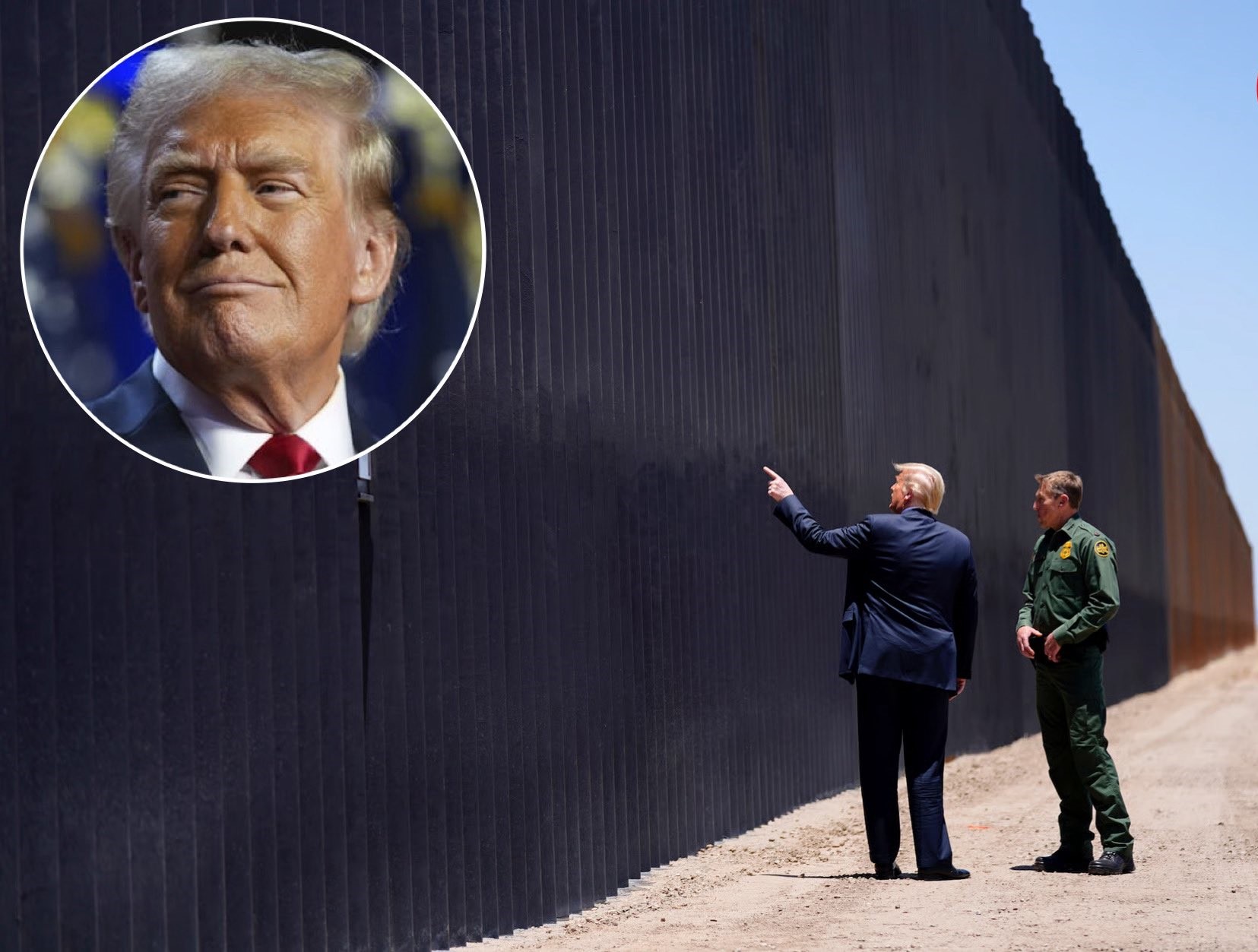 Trump Orders Border Wall Painted Black to Deter Climbers