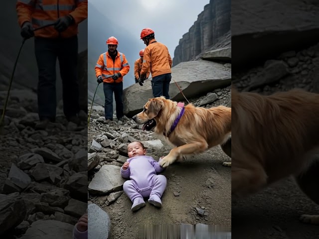 The Heartwarming Tale of a Rescue Team and Their Faithful Dog Saving a Baby**