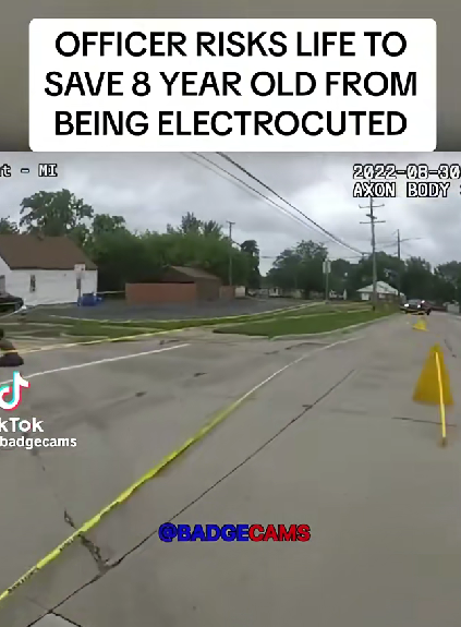 Hero Cop Risks His Life to Save 8-Year-Old From Live Wires 