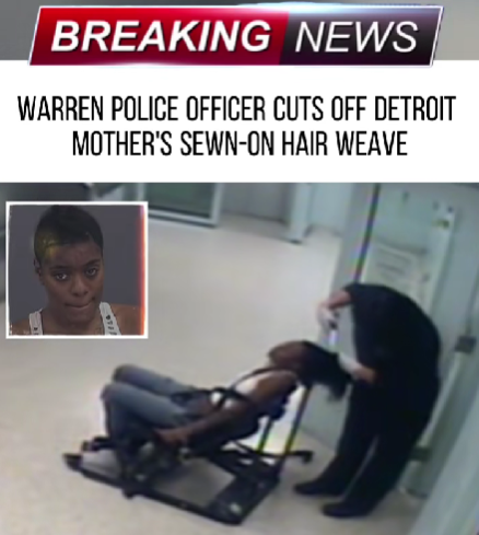 Officer Cuts Off Detroit Mother’s Hair Weave During Jail Intake — Public Outrage Erupts 🚨