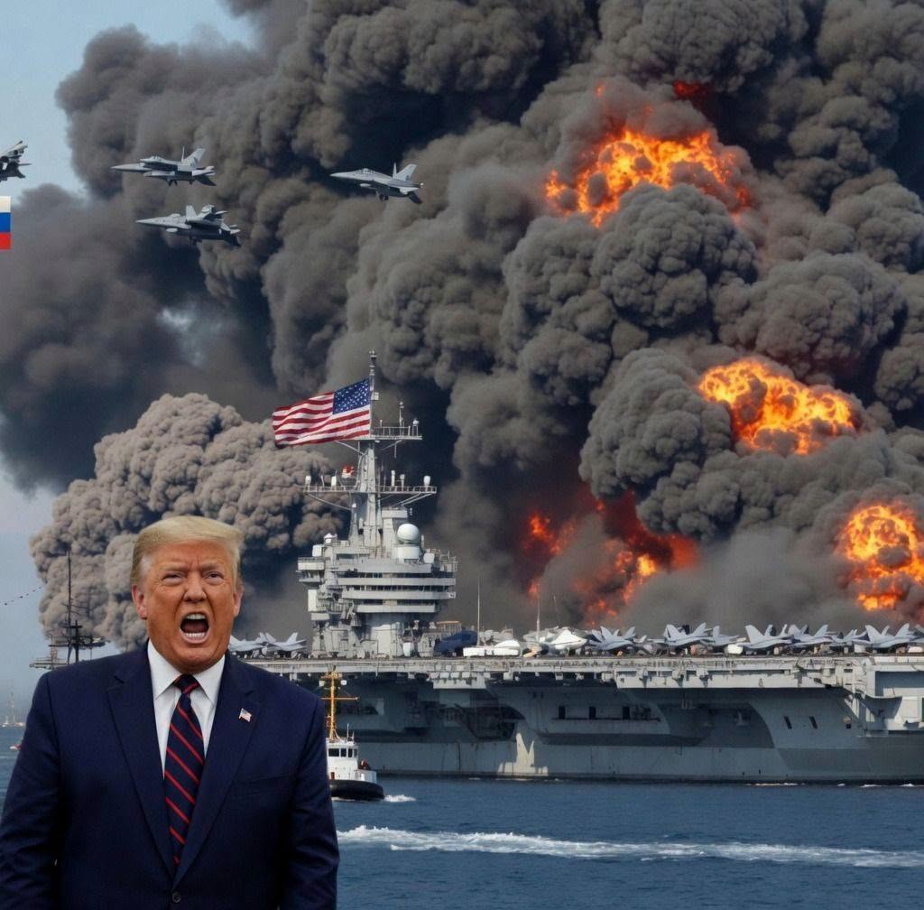 BREAKING: Shocking reports are circulating that a Russian Su-57 stealth fighter pilot has allegedly carried out a devastating strike on a U.S. aircraft carrier reportedly transporting more than 700 ta