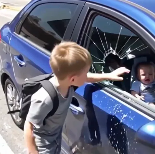 Walking to School, I Found a Baby Stuck in a Vehicle